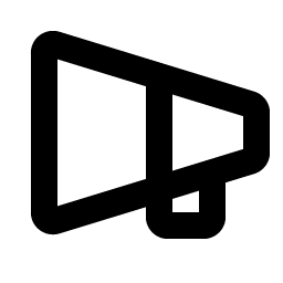 megaphone simple bold icon