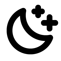 moon stars bold icon