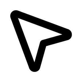 navigation arrow bold icon