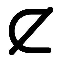 not subset of bold icon