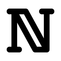 notion logo bold icon