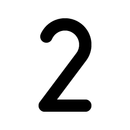 number two bold icon