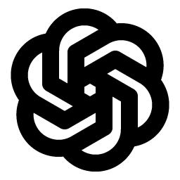 open ai logo bold icon