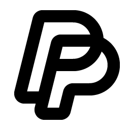 paypal logo bold icon