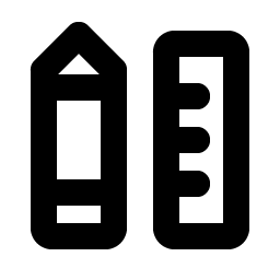 pencil ruler bold icon