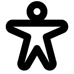 person arms spread bold icon