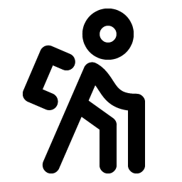 person simple hike bold icon