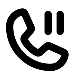 phone pause bold icon