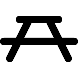 picnic table bold icon