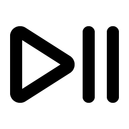 play pause bold icon