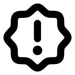 seal warning bold icon