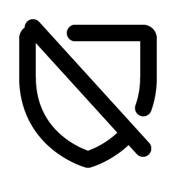 shield slash bold icon