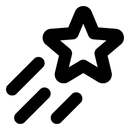 shooting star bold icon