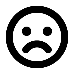 smiley sad bold icon