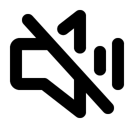 speaker simple slash bold icon