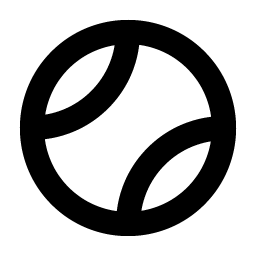 tennis ball bold icon