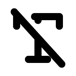 text t slash bold icon