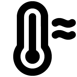 thermometer hot bold icon