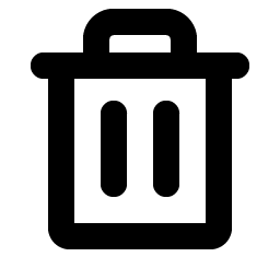 trash bold icon
