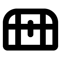 treasure chest bold icon