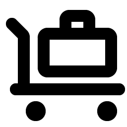 trolley suitcase bold icon