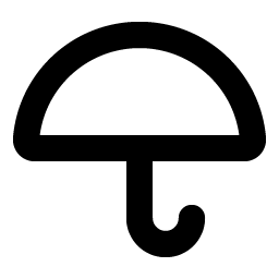 umbrella simple bold icon