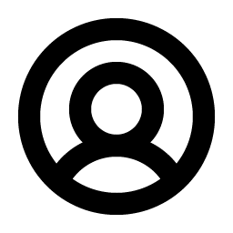 user circle bold icon