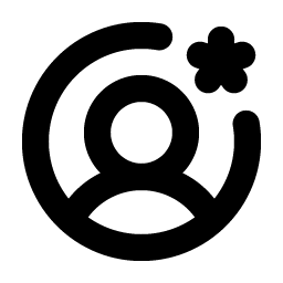 user circle gear bold icon