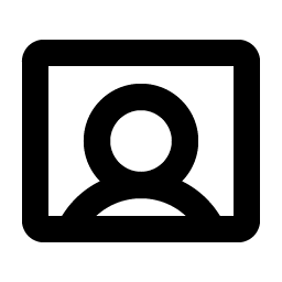 user rectangle bold icon