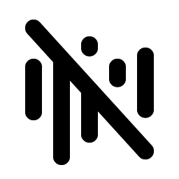 waveform slash bold icon