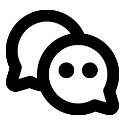 wechat logo bold icon