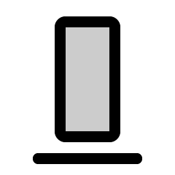 align bottom simple duotone icon