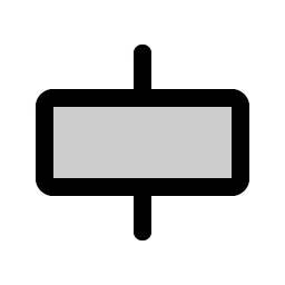 align center horizontal simple duotone icon