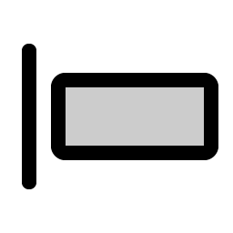 align left simple duotone icon