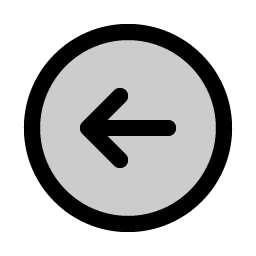 arrow circle left duotone icon