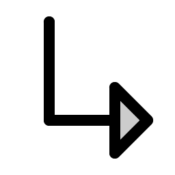 arrow elbow down right duotone icon