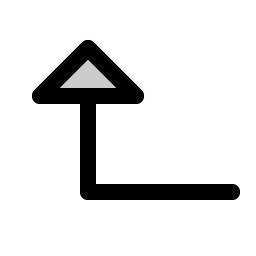 arrow elbow left up duotone icon