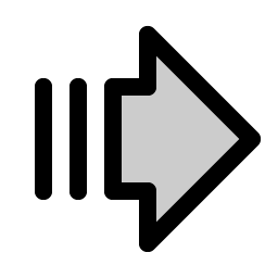 arrow fat lines right duotone icon