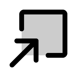 arrow square in duotone icon