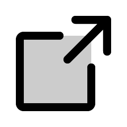 arrow square out duotone icon