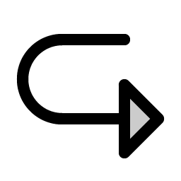 arrow u down right duotone icon