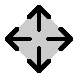 arrows out cardinal duotone icon