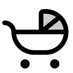 baby carriage duotone icon