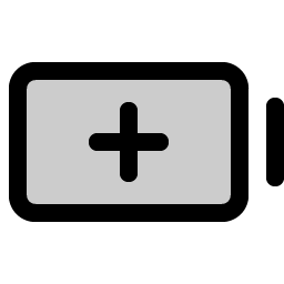 battery plus duotone icon