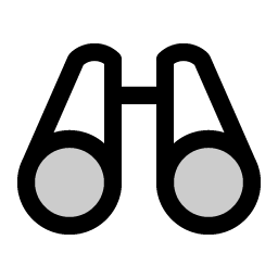 binoculars duotone icon