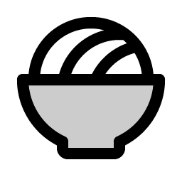 bowl food duotone icon