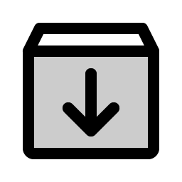 box arrow down duotone icon