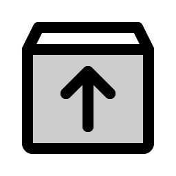 box arrow up duotone icon