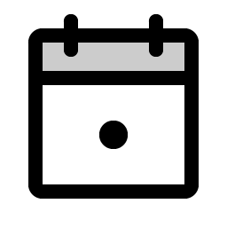 calendar dot duotone icon