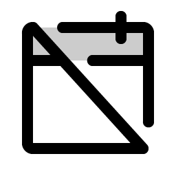calendar slash duotone icon